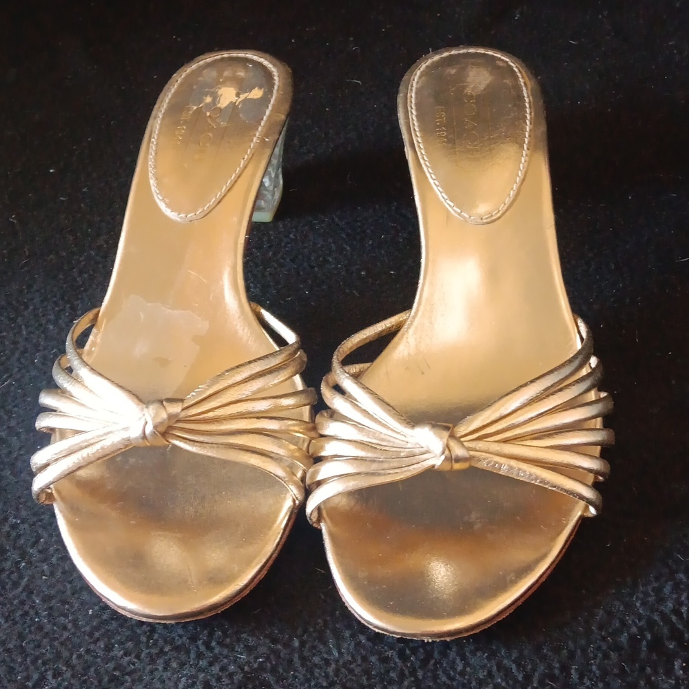 Coach Olay gold sandles - Picture 2 of 6